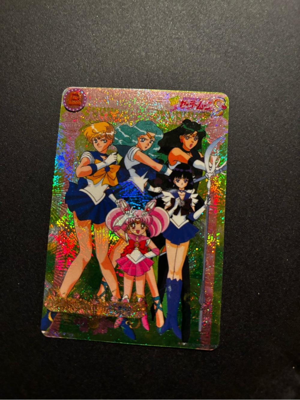 Vintage Bandai Sailor Moon SuperS Jumbo Carddass Chibi Moon Prism Card